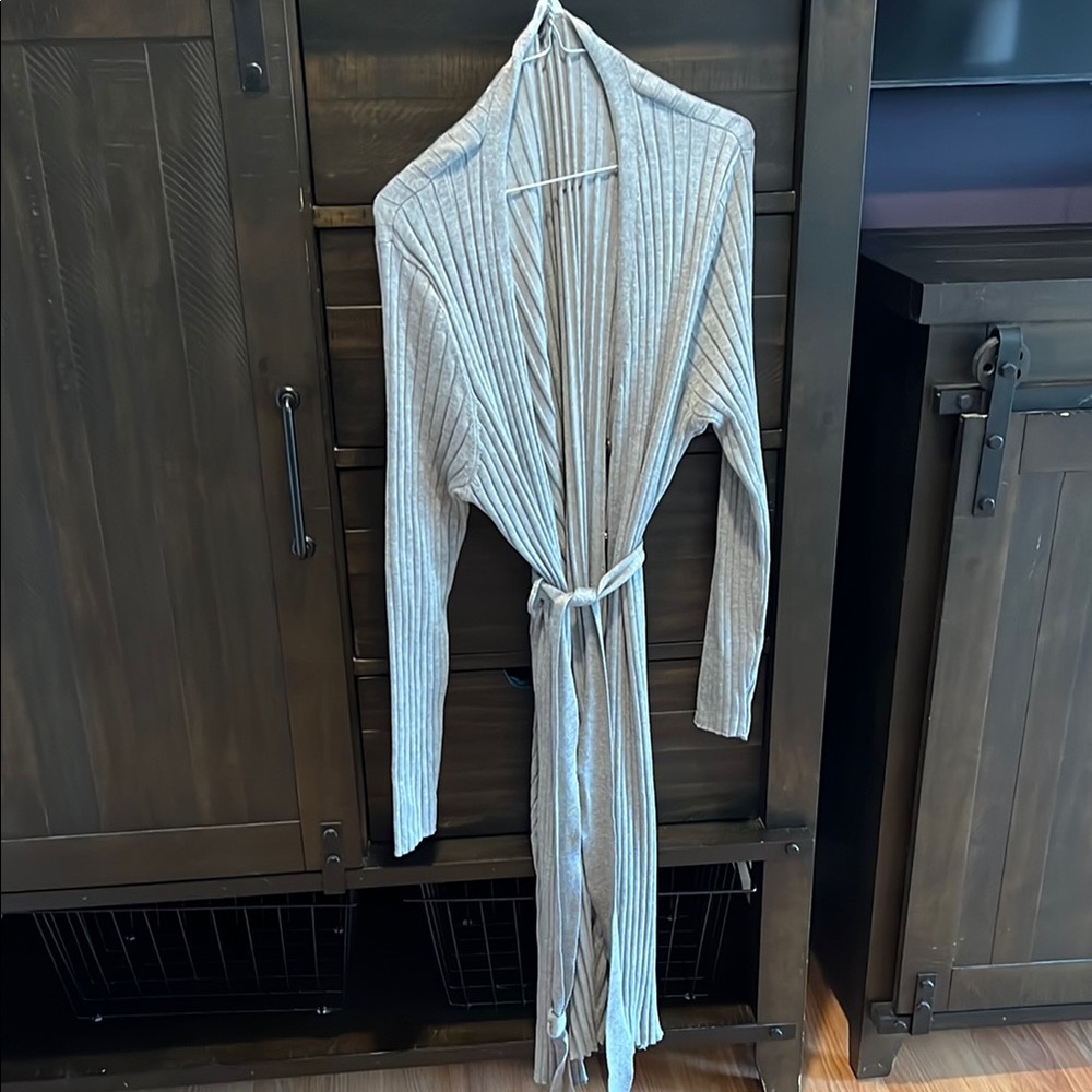 Time and Tru Ribbed Cardigan Sweater with Buttons